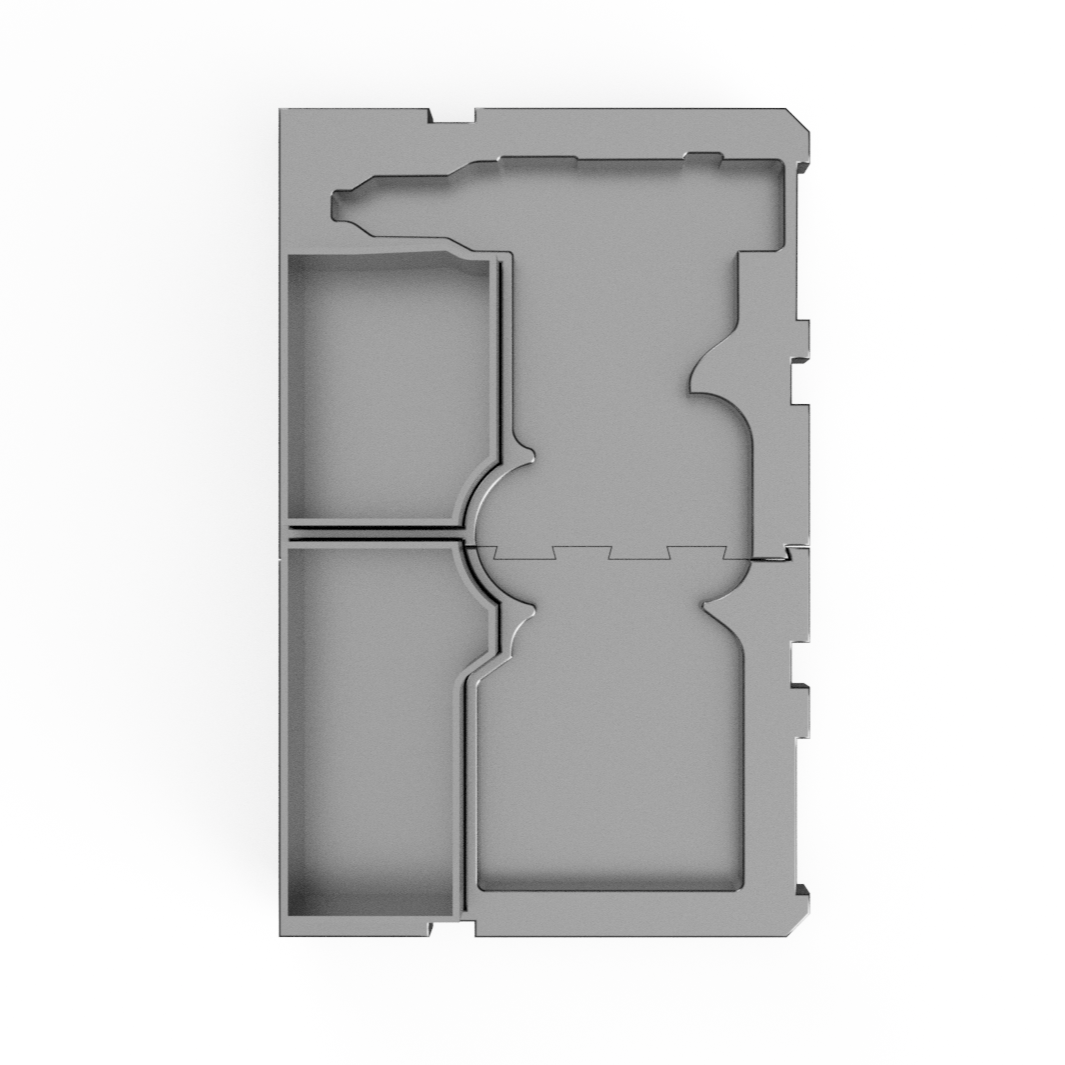 Milwaukee Packout 3-Drawer Tool Box Insert for M12 Rivet Tool by Stackout3D