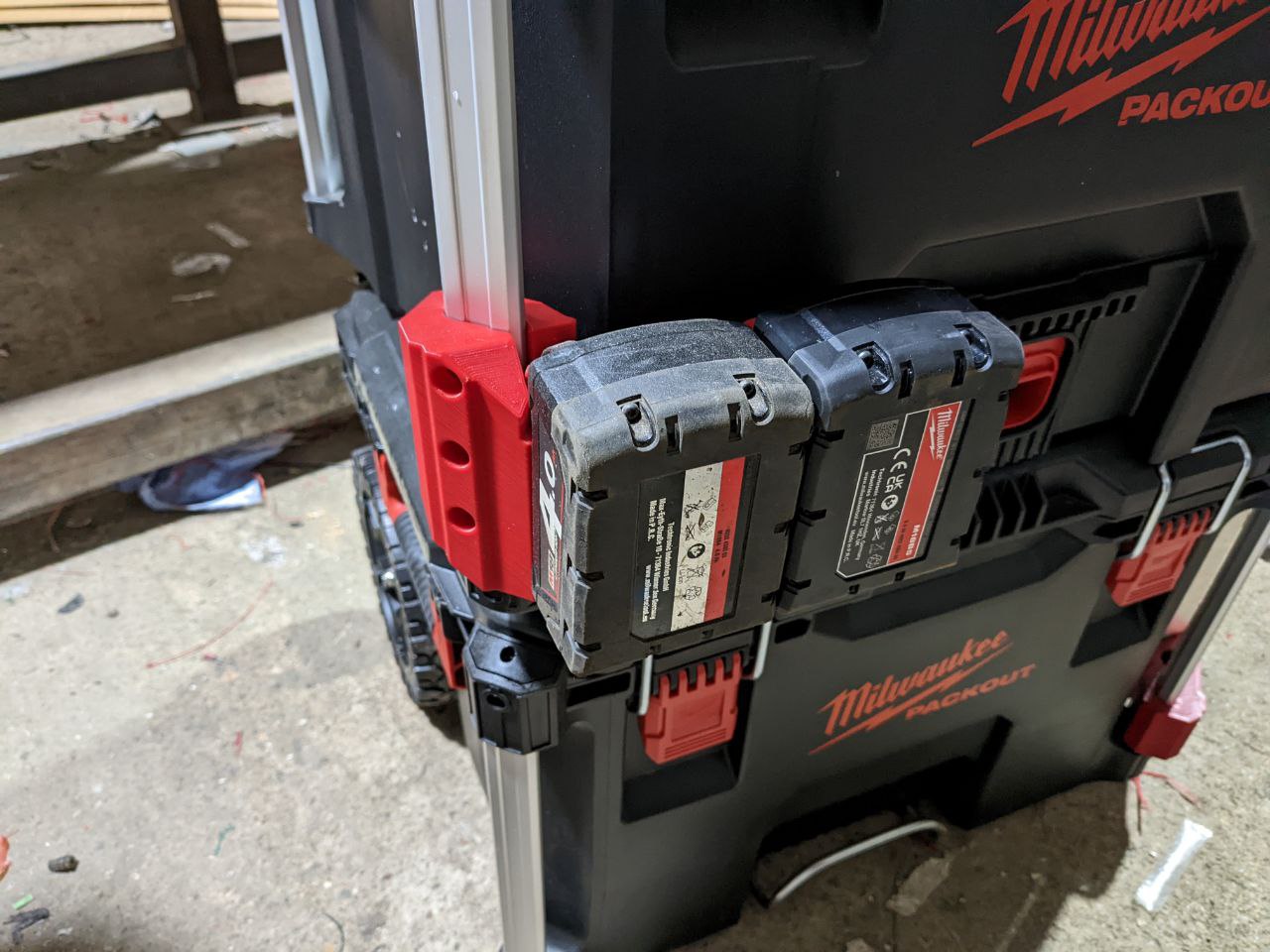 Packout battery online holder