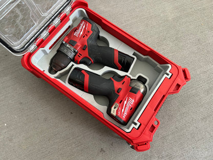 M12 Drill Gen 2 And Impact Surge Driver Storage Insert for Compact Organiser By Jonah Pope Design