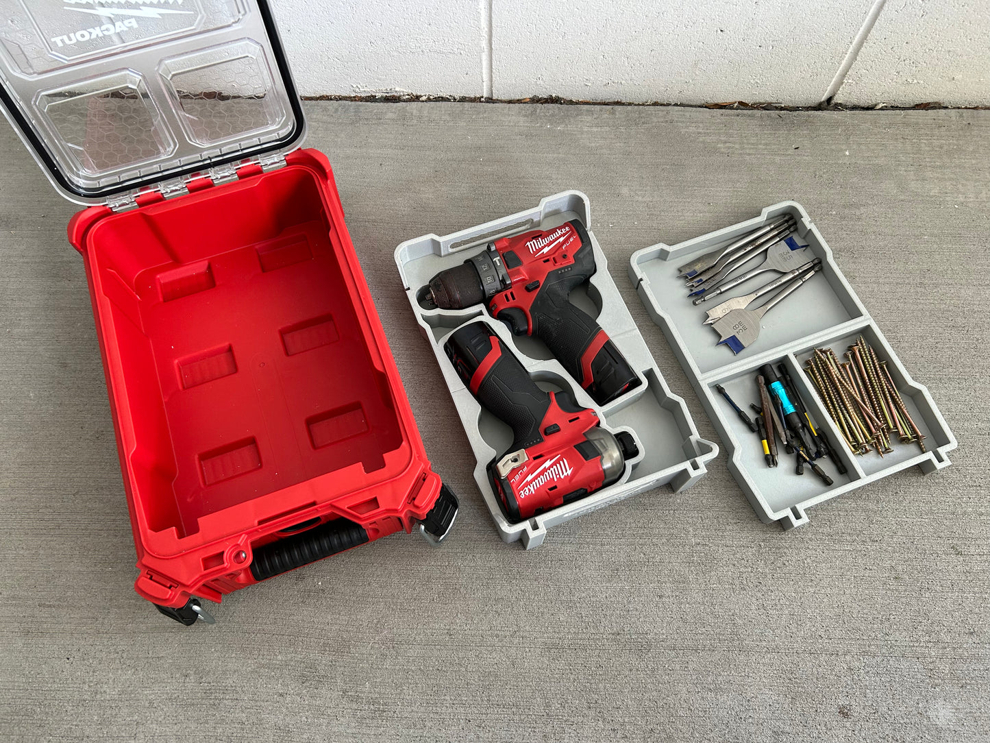 M12 Drill Gen 2 And Impact Surge Driver Storage Insert for Compact Organiser By Jonah Pope Design