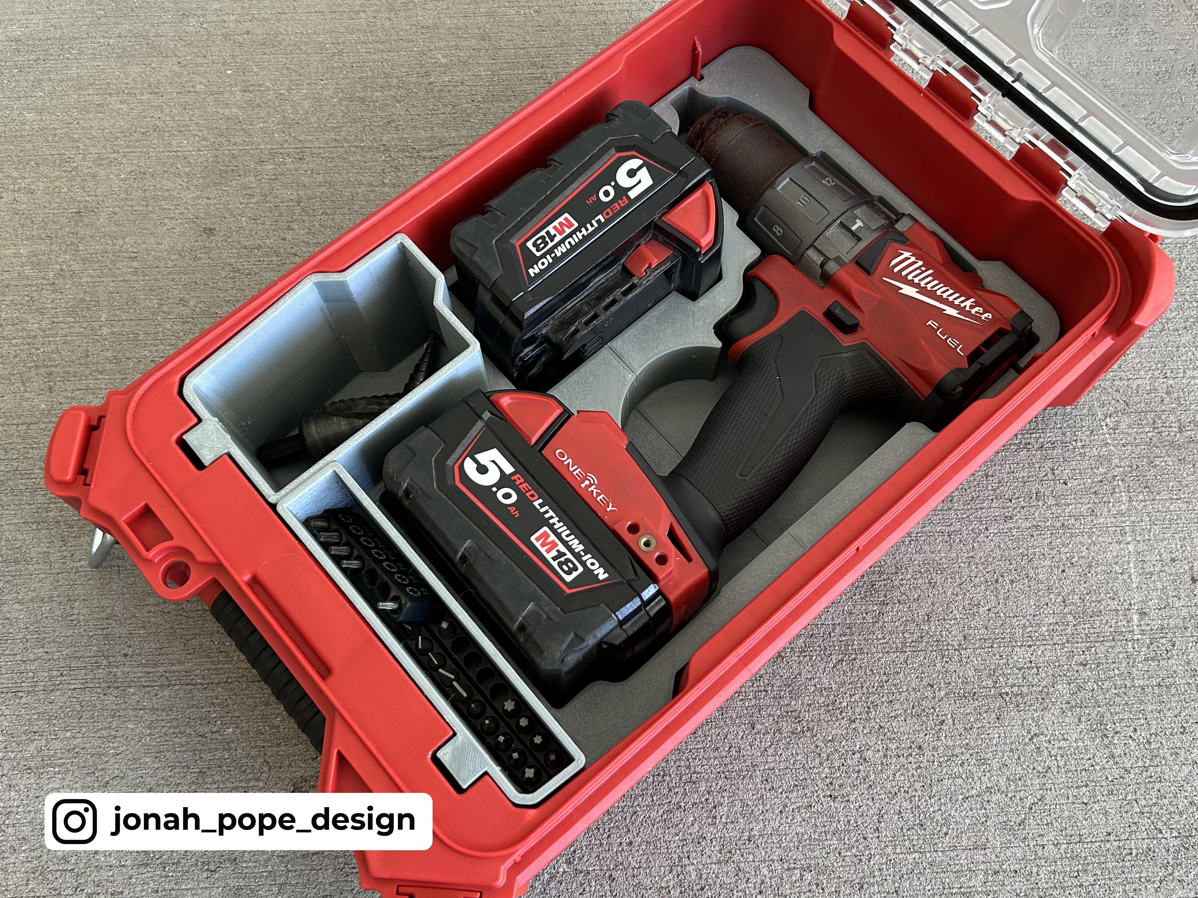 M18 Drill Gen 3 Storage Insert for Compact Organiser By Jonah Pope