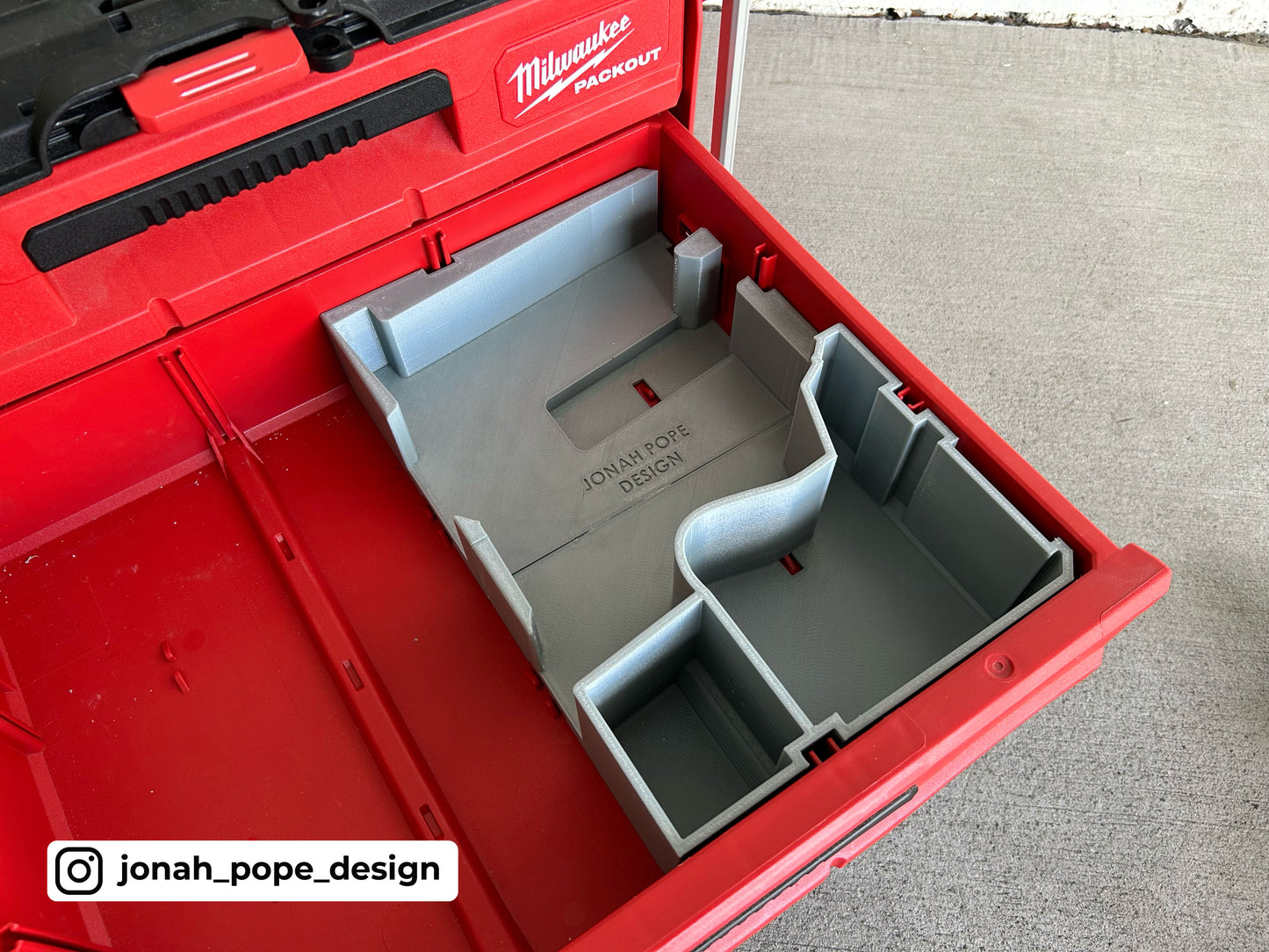 Milwaukee Packout M12 Pin Nailer Storage Insert for Milwaukee Packout 2/3 Draw By Jonah Pope Design